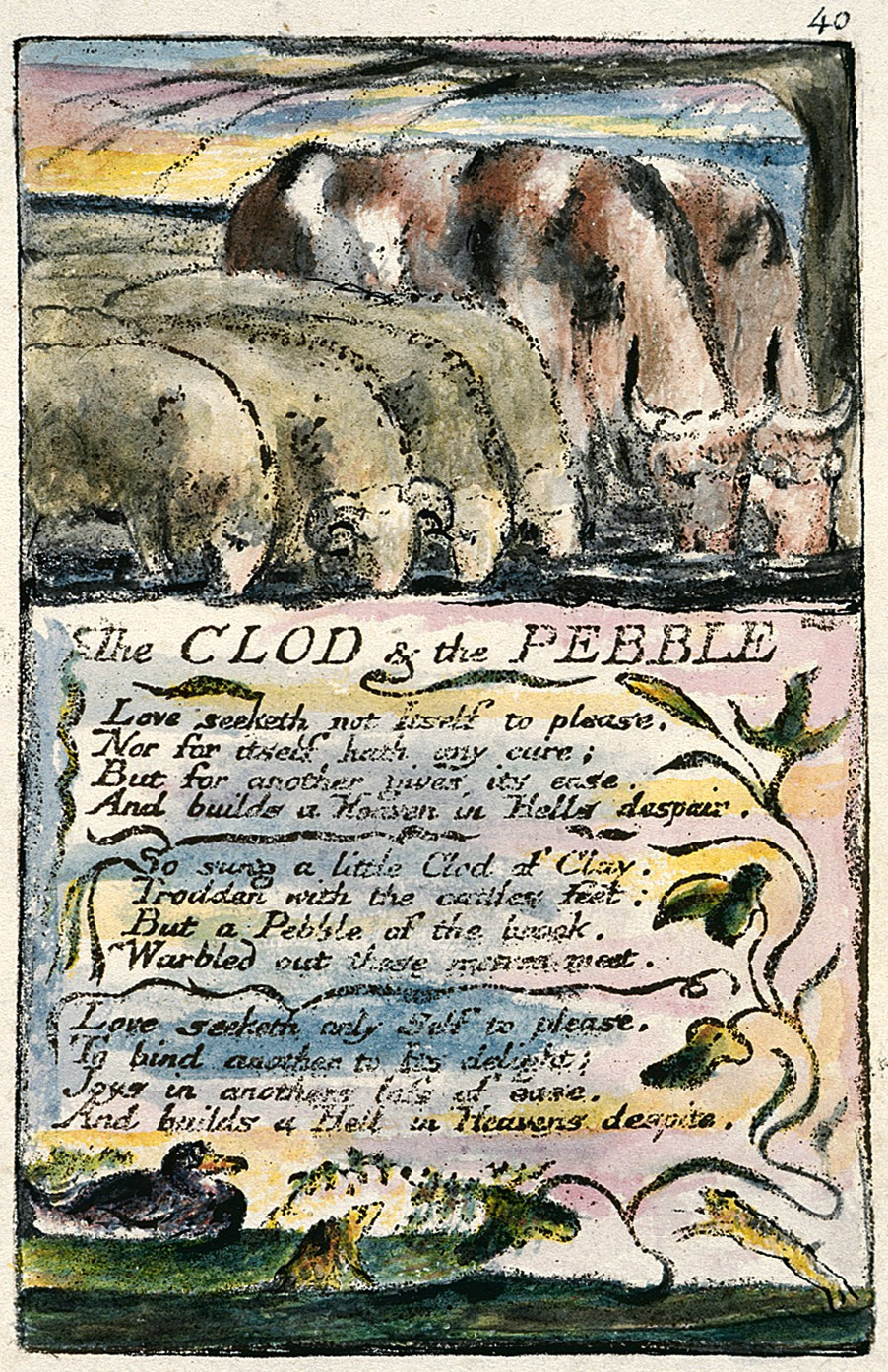 This is what I call bitter sweet! Oh, my... it's sooo beautiful! Poem and engraving by William Blake 