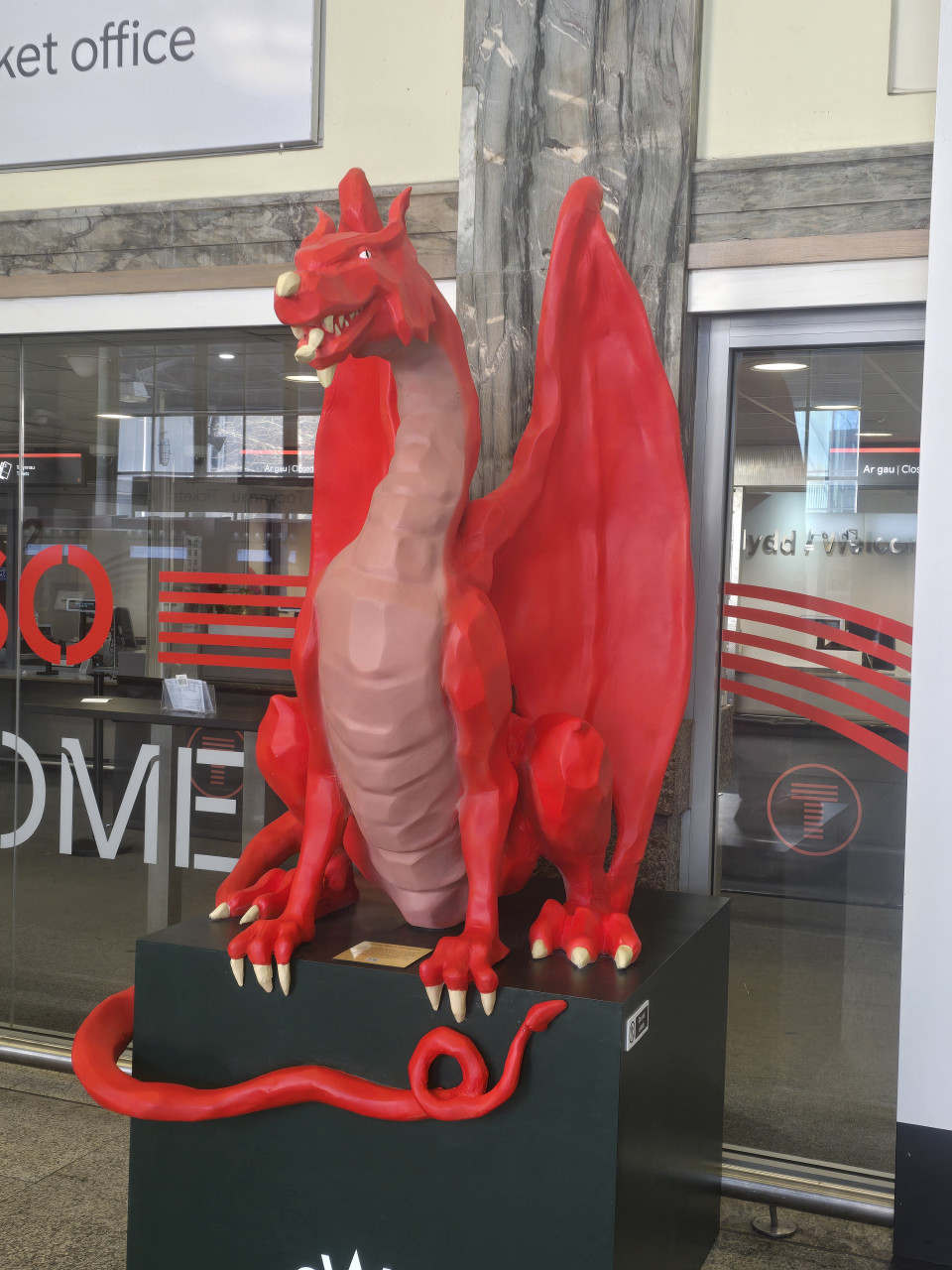 Some Unique and Interesting Sculptures at Cardiff Central Train Station and Swansea yesterday on my day out