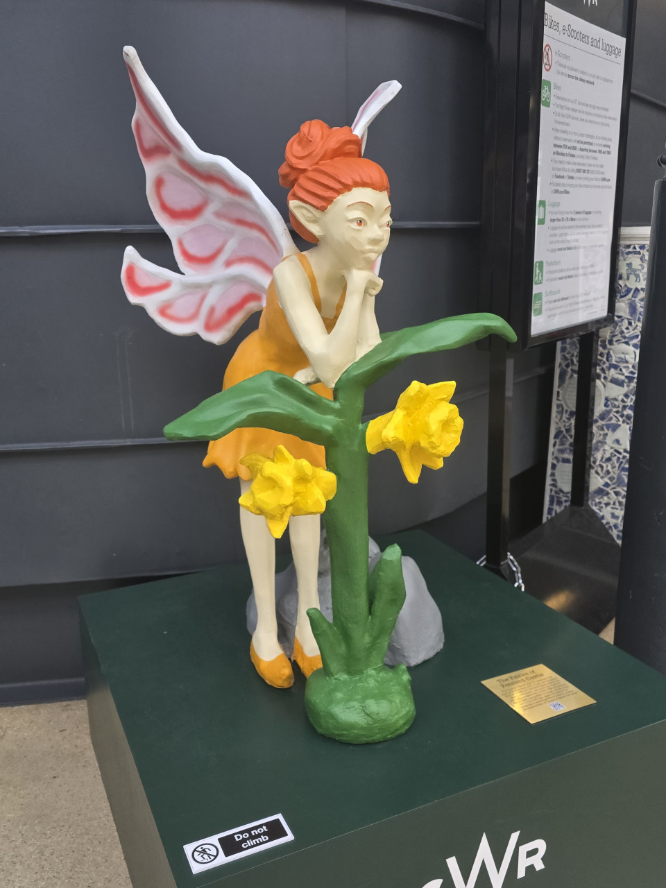 Some Unique and Interesting Sculptures at Cardiff Central Train Station and Swansea yesterday on my day out