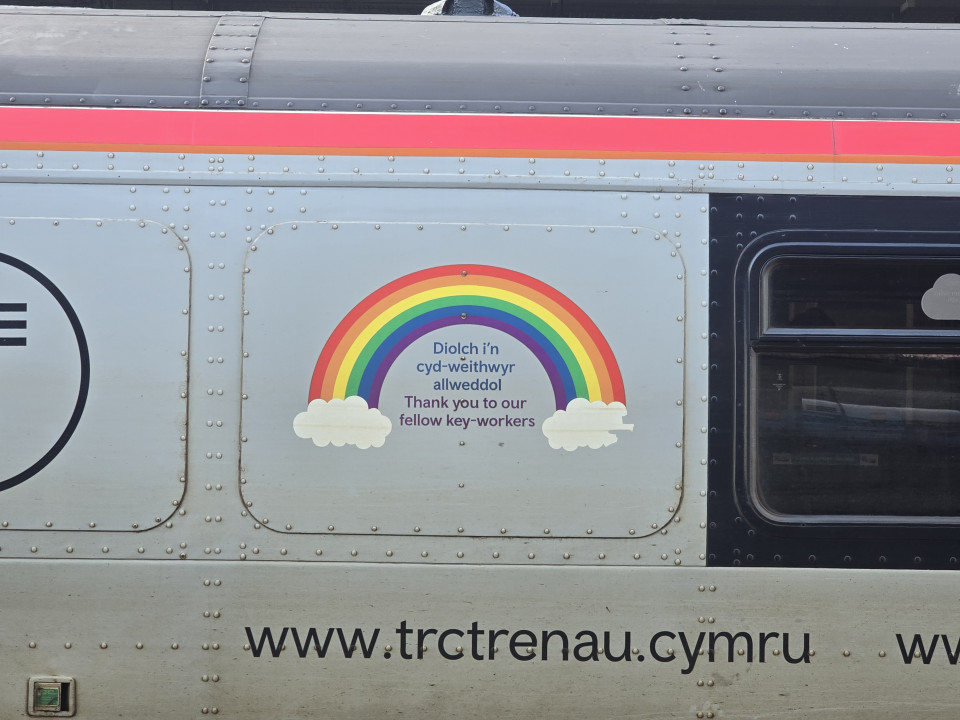 A lovely message 😊 ☺️ ❤️ 💕  from Transport of Wales on 1 of their old Trains for Key Workers when we had Covid 6 years ago